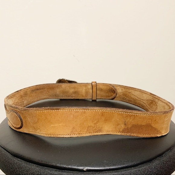 🌸 Leather Western Style Metal Buckle Belt - Picture 2 of 6